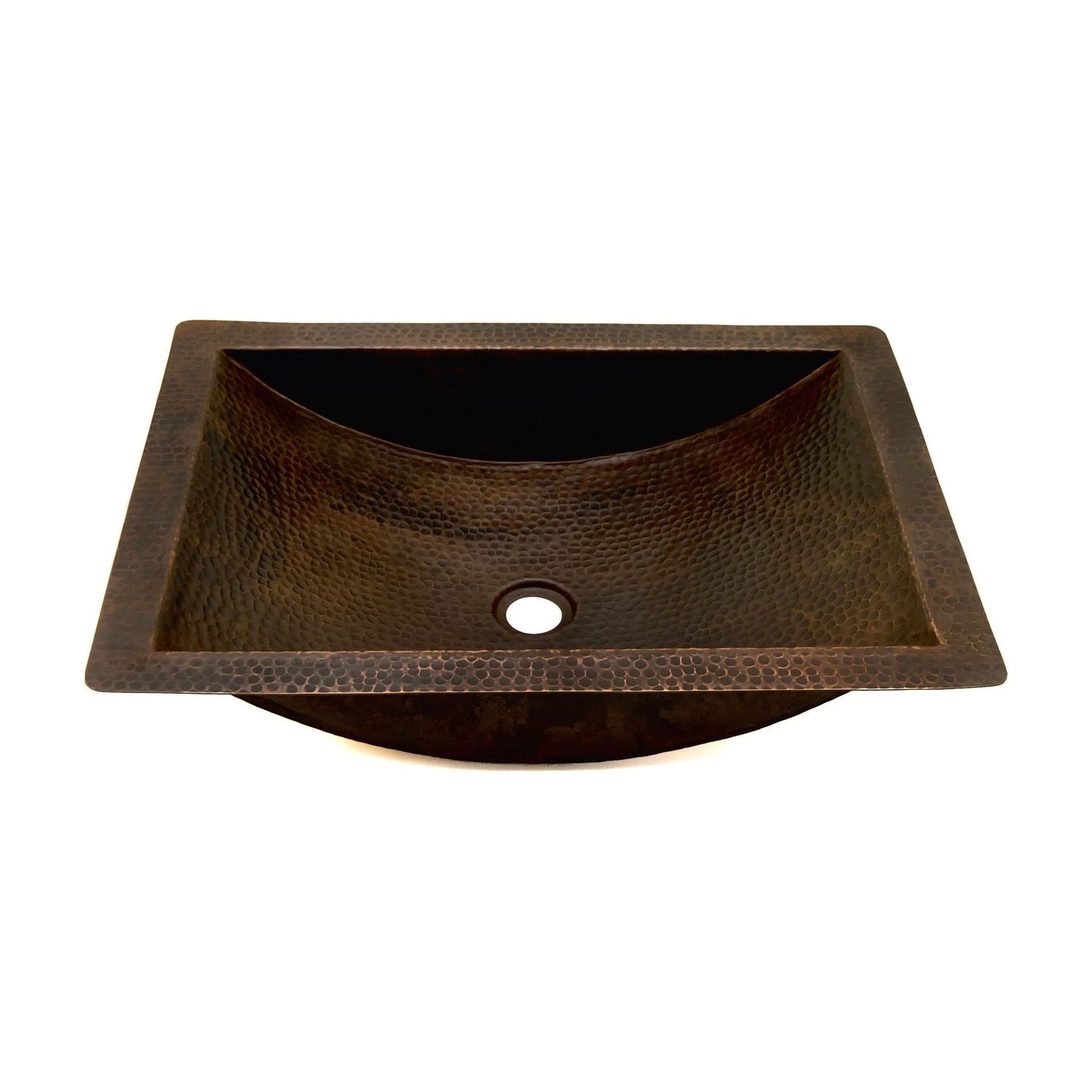 Copper Hammered Rectangular Trough