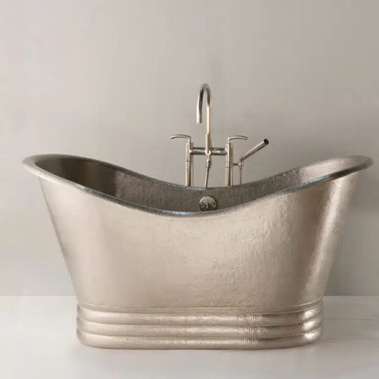 Copper Polished Nickel Bath Hammered