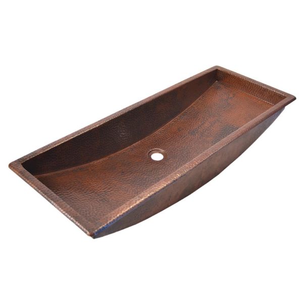 Copper Bathroom Trough Large