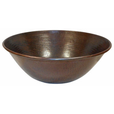 Copper Hammered Top Mount Bowl