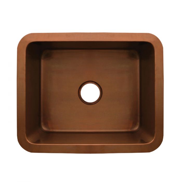 Copper Drop In Sink Small