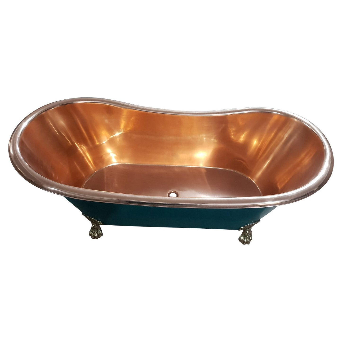 Butler Blue Clawfoot Bath (Made From Solid Copper)