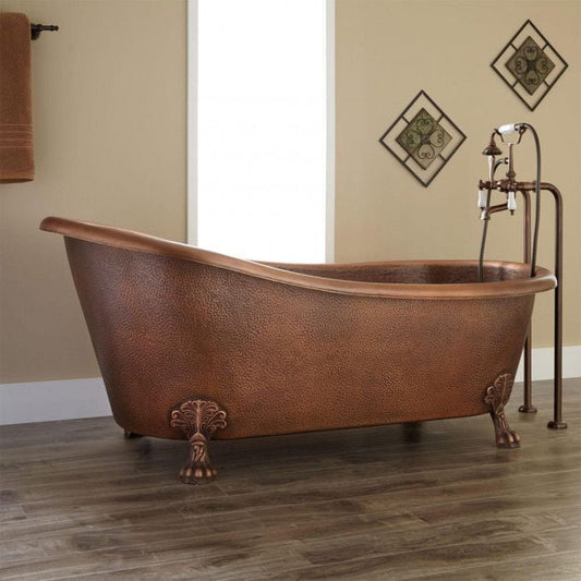 Hammered Clawfoot  Single Slipper Bath