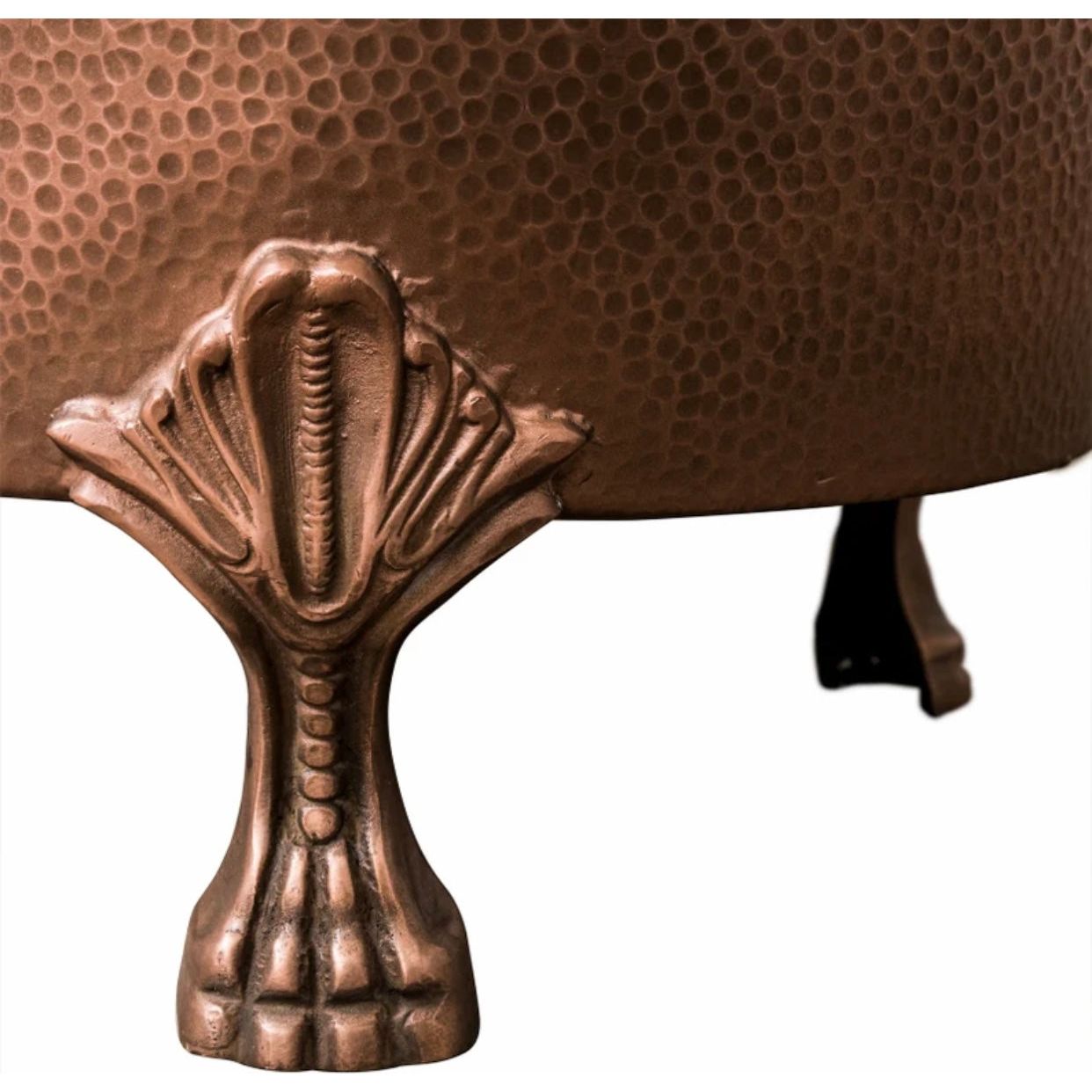 Antique Copper Hammered Japanese Soaking Claw Tub