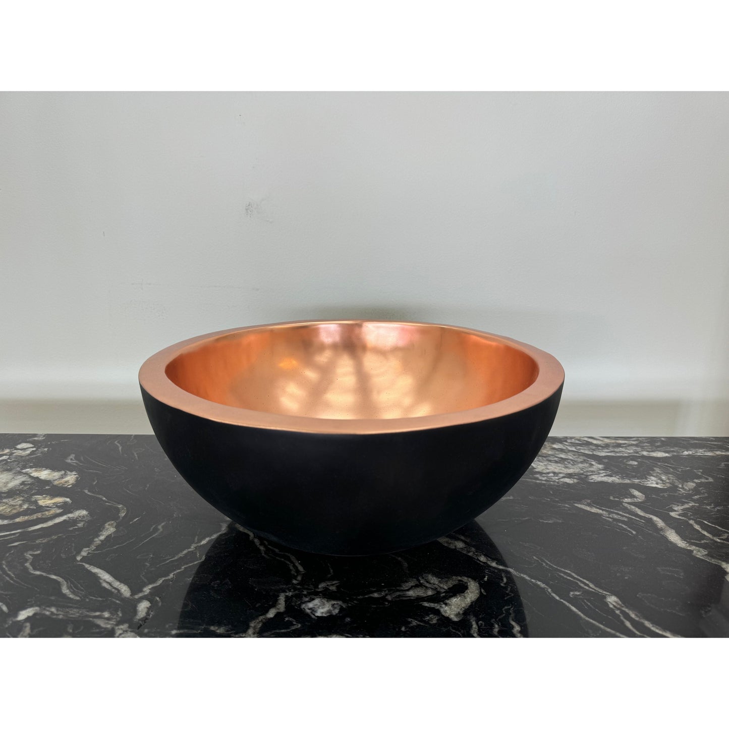 Matt Black Round Copper Bowl