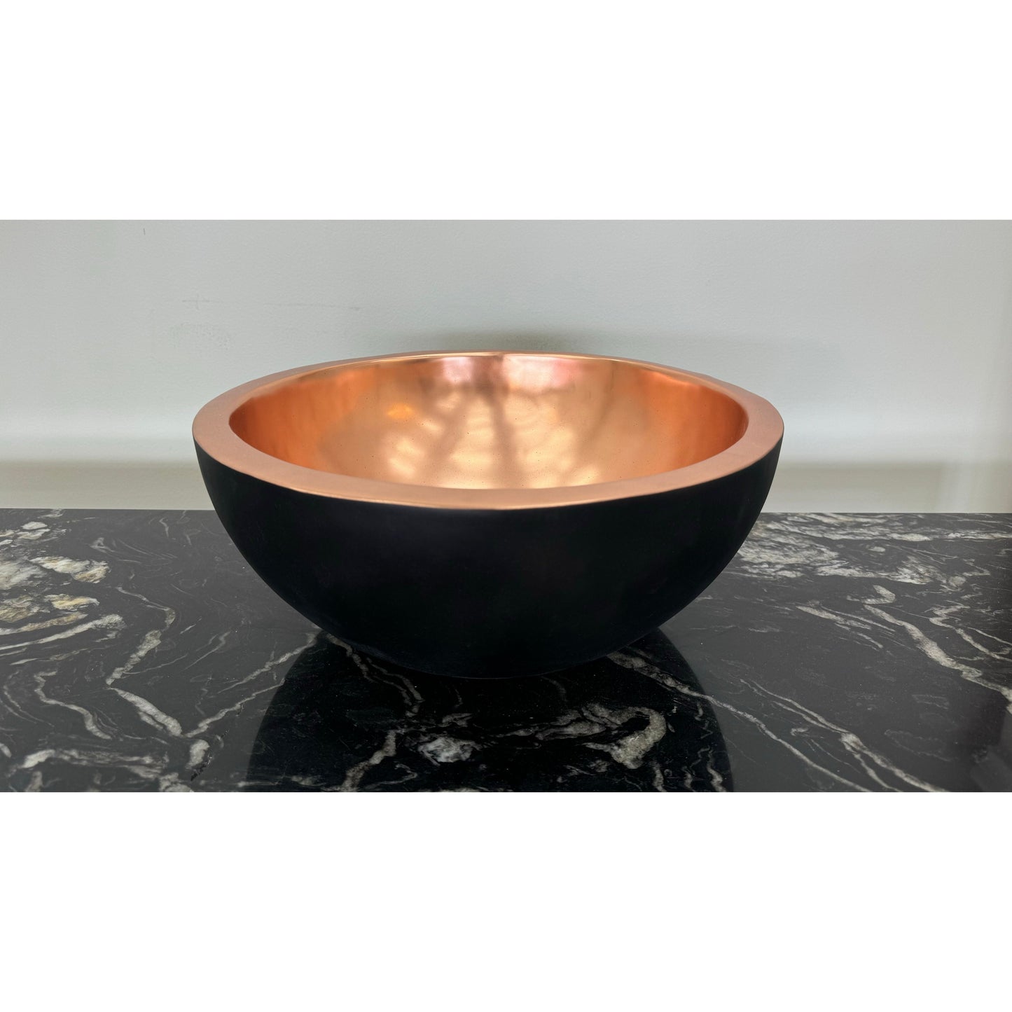 Matt Black Round Copper Bowl