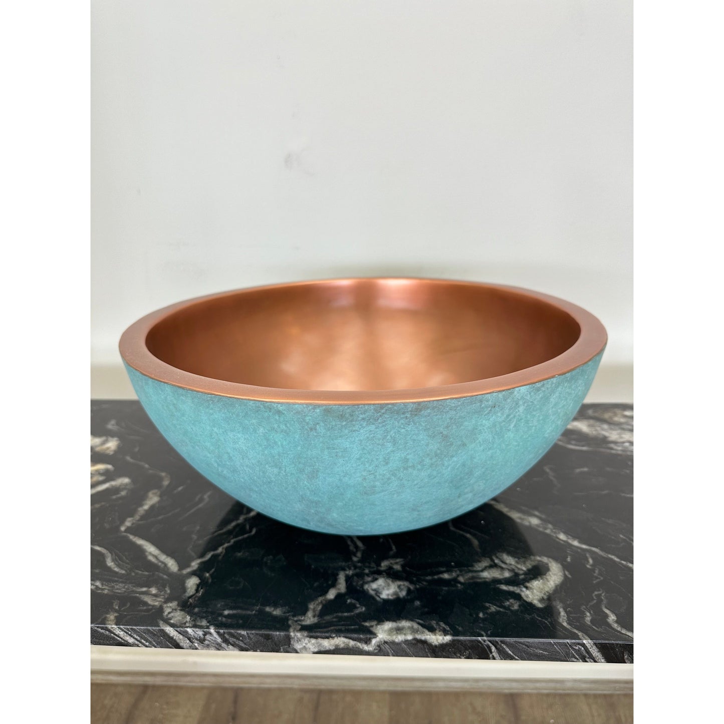 Verdigris Copper Round Bowl