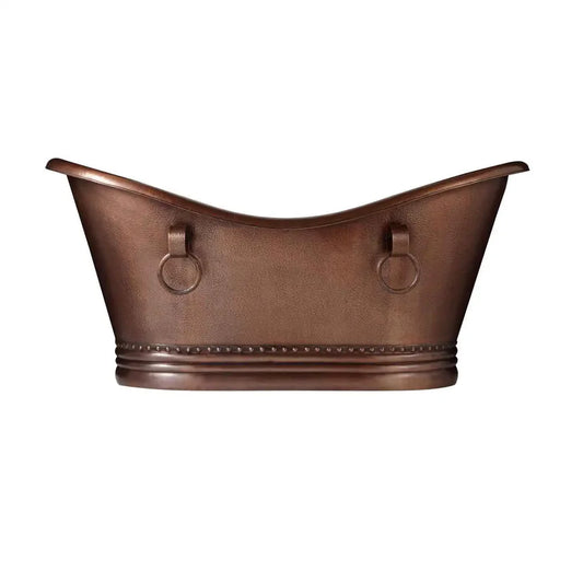 Aged Copper Double Ended Bath With Handles