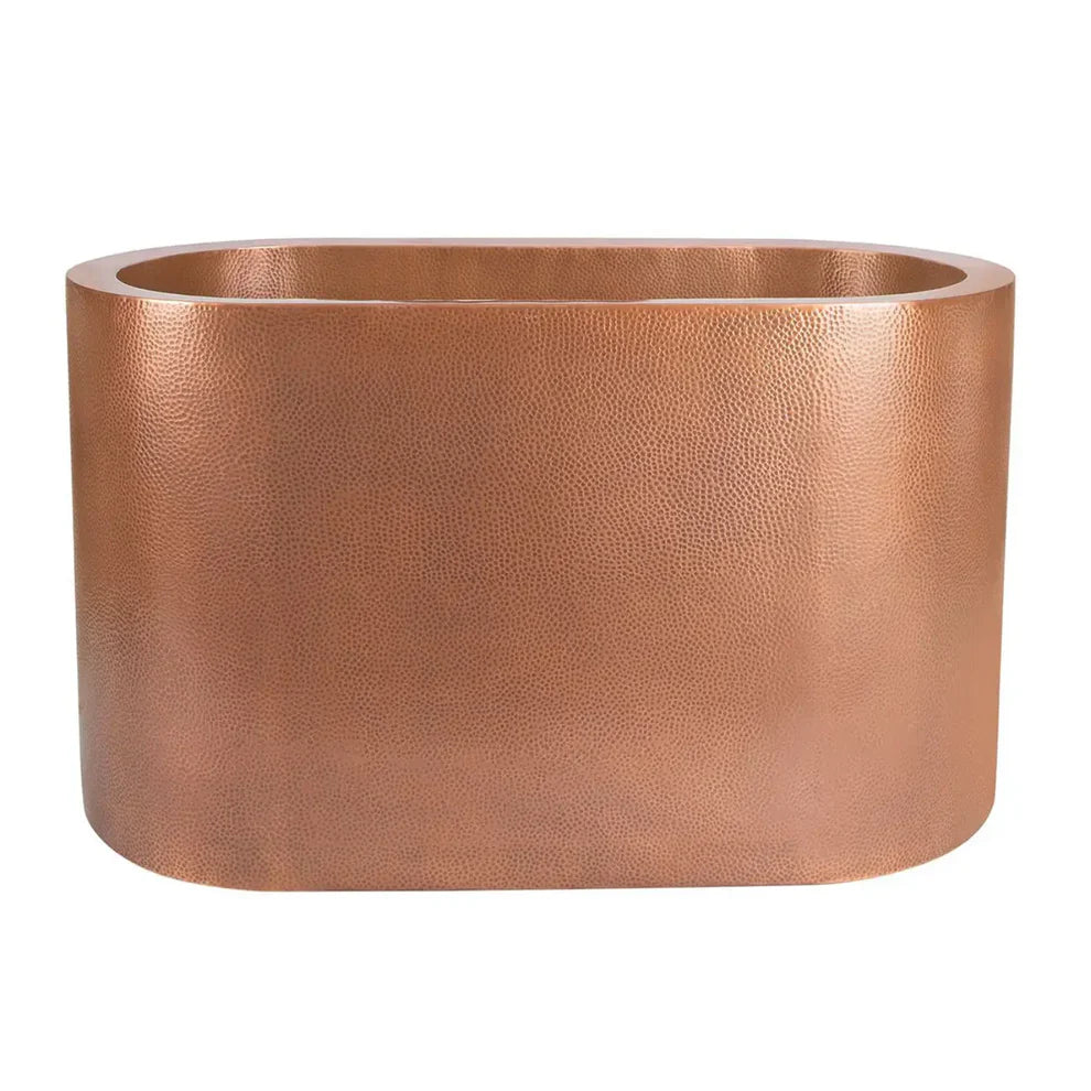 Antique Copper Hammered Double Wall Oval Japanese Soaking Tub (2 SEATS)