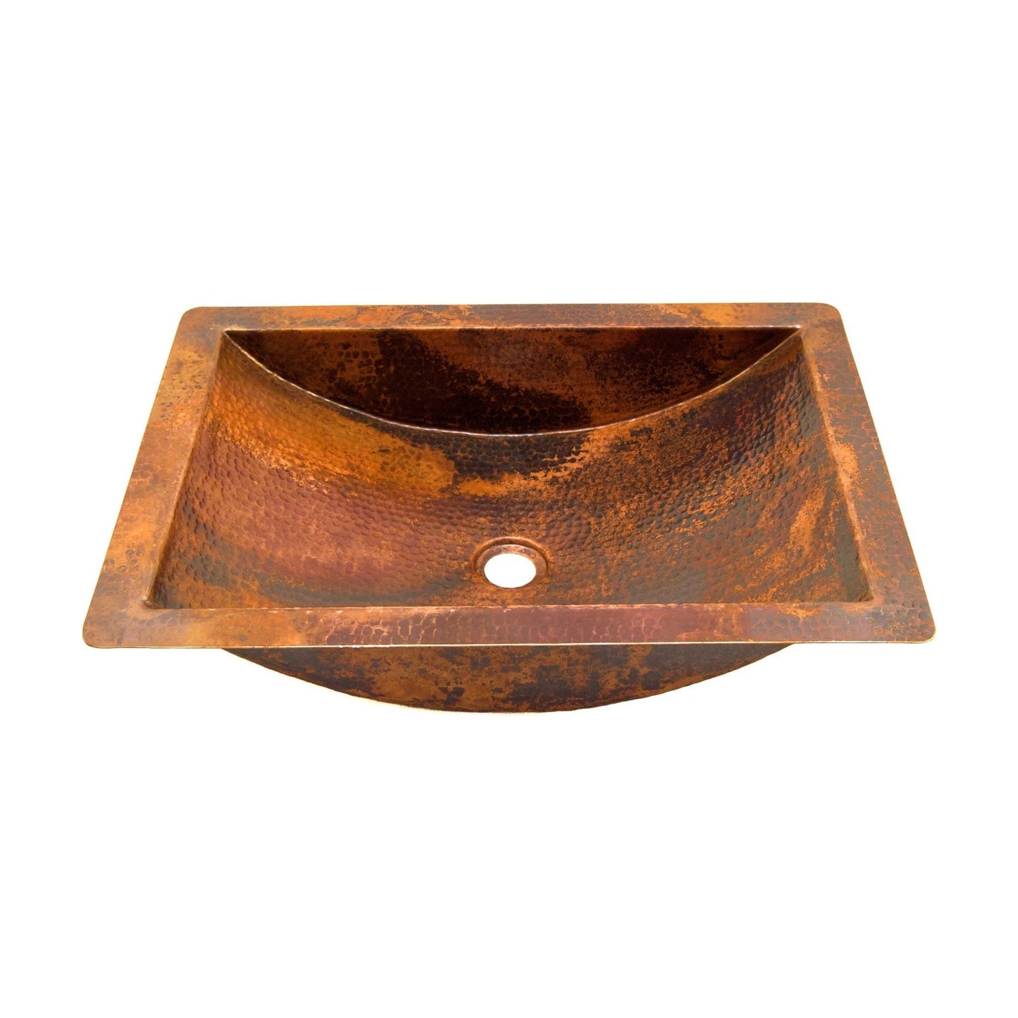 Copper Hammered Rectangular Trough