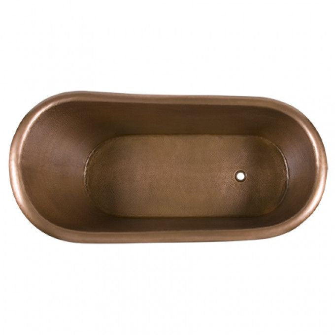 Hammered Clawfoot  Single Slipper Bath