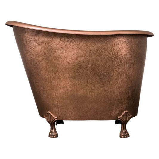 Antique Copper Hammered Japanese Soaking Claw Tub