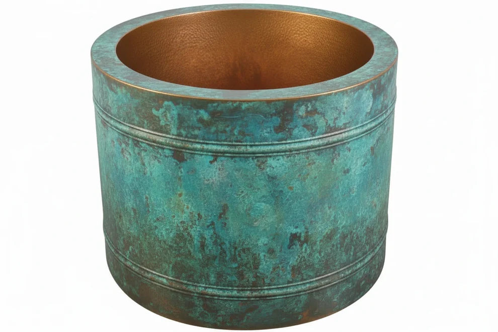 Japanese Inspired Verdigris/Antique Copper Harmony Tub