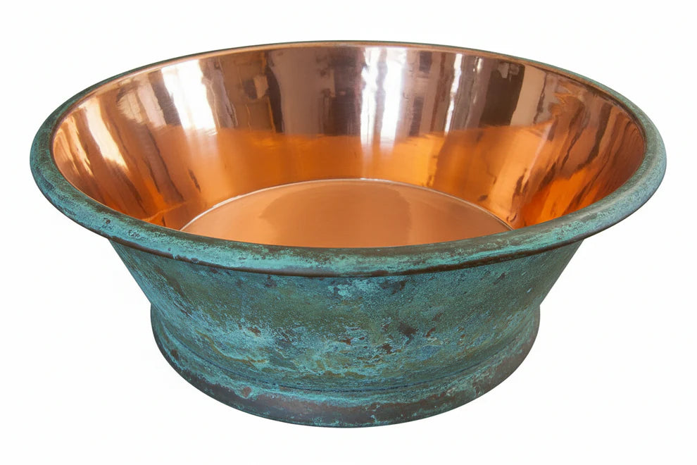 Verdigris/Copper Shiny Round Polished Bath