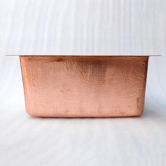Hammered Copper Drop In Sink Shiny